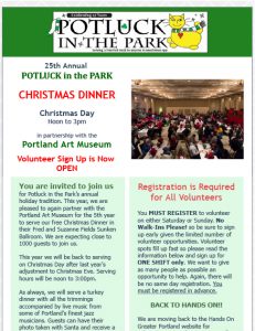 Christmas Dinner Volunteer Signup is OPEN